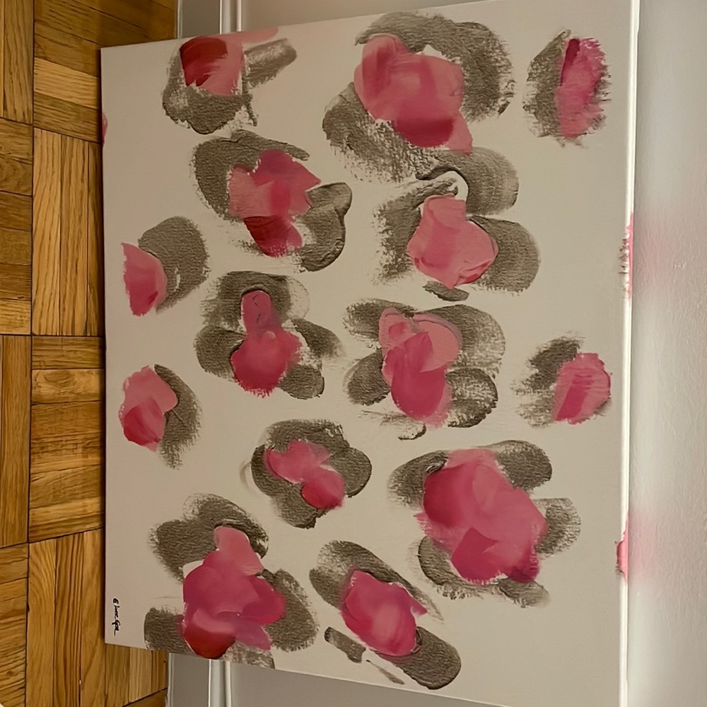 Oliver gal pink and gold/gray flower pairing